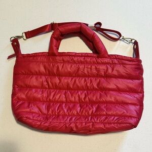 Pink Estée Lauder Puffer Cosmetic Makeup Bag